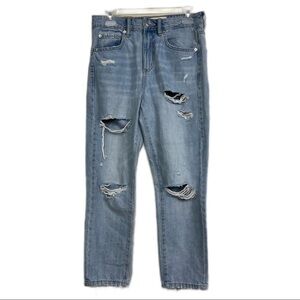 NWT - Mom Destroyed Bleach Super High Rise Jeans  Size 7